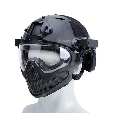 Tactical Face Mask w/ Goggle Anti-Fog