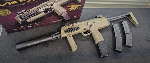 SECOND LIFE - TM MP7 TAN GBBR w/3 MAGS & QD SUPRESSOR