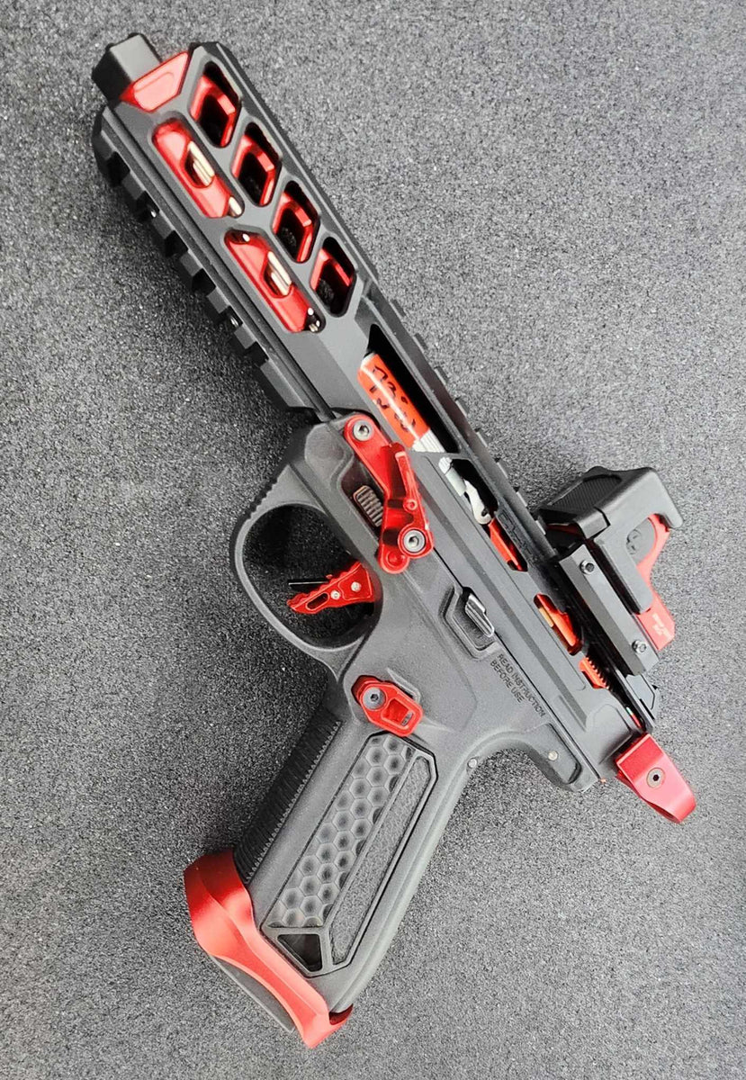 73°W CUSTOM - AAP-01 BLACK/RED CQB UPGRADED KIT – Tact Gearz Airsoft Inc.