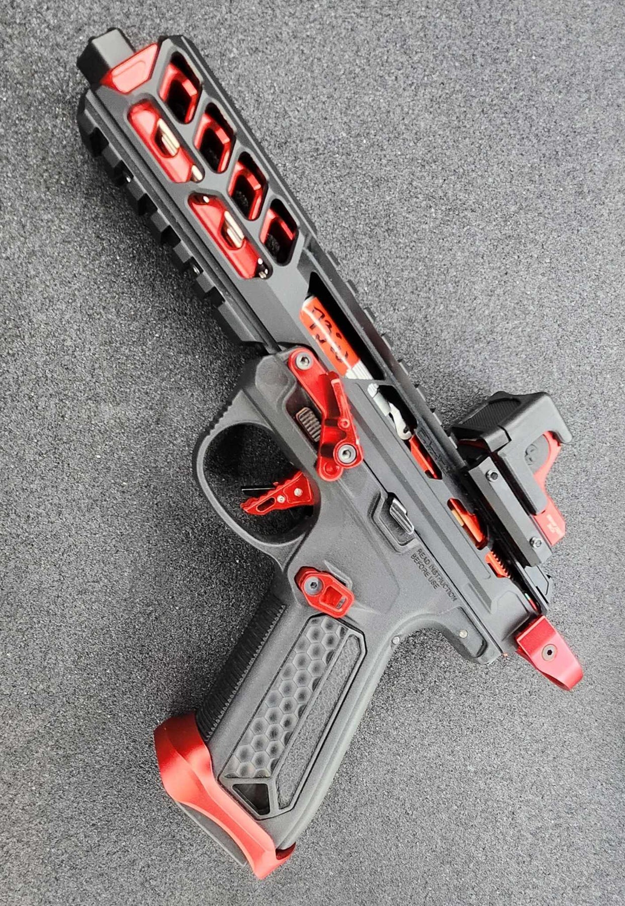 73°W CUSTOM - AAP-01 BLACK/RED CQB UPGRADED KIT – Tact Gearz Airsoft Inc.