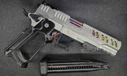 SECOND LIVE - HI CAPA 5.1 SILVER CUSTOM BUILD w/LEFT HANDED HOLSTER