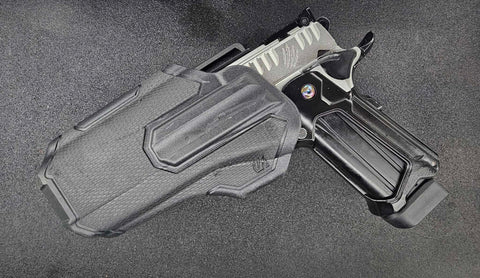 SECOND LIVE - HI CAPA 5.1 SILVER CUSTOM BUILD w/LEFT HANDED HOLSTER