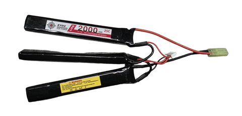 BATTERIE LIPO SPLITTÉ 2000 mAh 11,1 V 25 C
