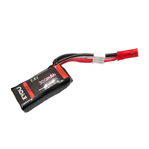 Batterie HPA LIPO 300 mAh 7,4 V 45 C JST
