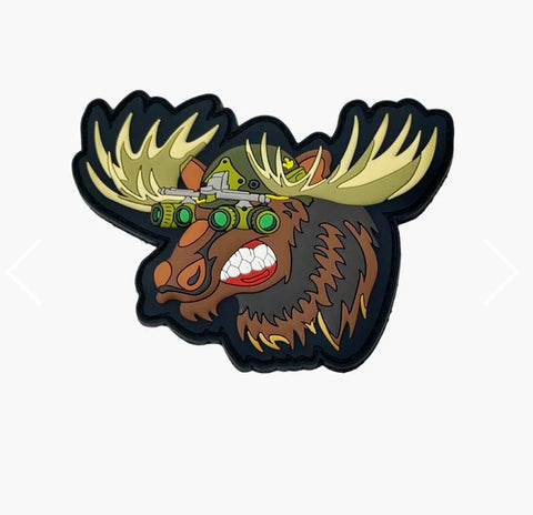 Patriot Pets - Marvin the Tactical Moose Patch + Sticker