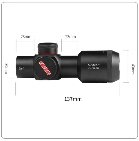 SR 2X28RG ILLUMINATED FIXED SCOPE SIGHT (RED/GREEN)