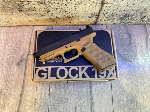 SECOND LIFE - GLOCK 19 (TWO-TONE) w/BOOMARMS CNC SLIDE & OUTER THREADED BARREL