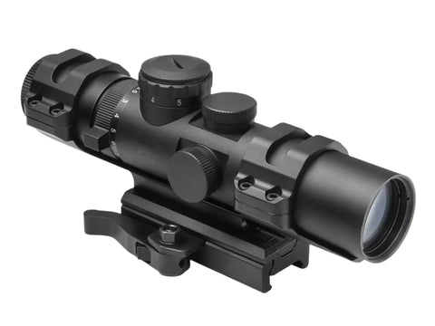 XRS SERIES MIL DOT 2-7X32 COMPACT BLUE ILLUMINATED SCOPE W/ CARRY HANDLE MOUNT