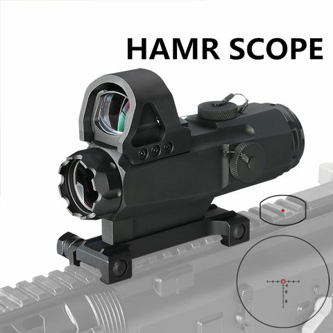HAMR SCOPE 4x24mm MAGNIFIER w/ RED DOT