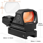 1x22x33 REFLEX SIGHT 4 RETICLE RED DOT
