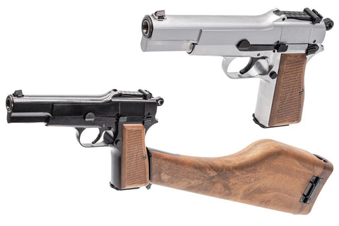 HI-POWER GBB PISTOL w/ WOOD STOCK
