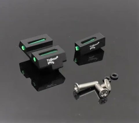 ALUMINUM CNC FLUORESCENT FIBER SIGHT SET FOR G SERIES BK