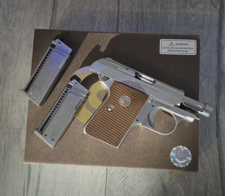 SECOND LIFE - COLT JUNIOR .25 ACP GAS BLOWBACK (SILVER) – Tact