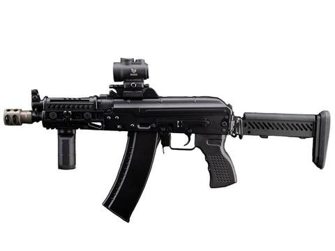 AK74U AEG RIFLE w/Z STYLE CNC PICATINNY HANDGUARD AND VERTICAL GRIP