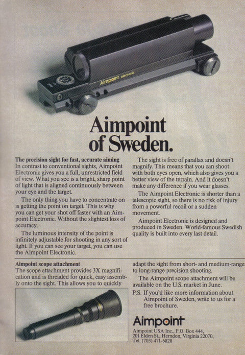 SECOND LIFE - THE ORIGINAL AIMPOINT ELECTRONIC (1980) AIMPOINT MARK III