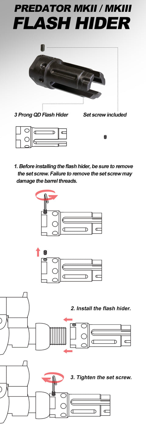 PREDATOR MKII / MKIII FLASH HIDER