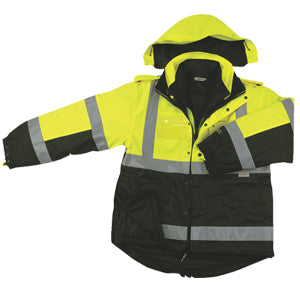Two Tone Six-In-One Four Seasons Reversible/ Rain Safety Jacket