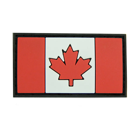 PVC Canadian Flag w/ hook velcro (Red & White)