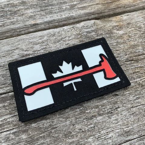 3.5" X 2" THIN RED LINE CANADA FLAG