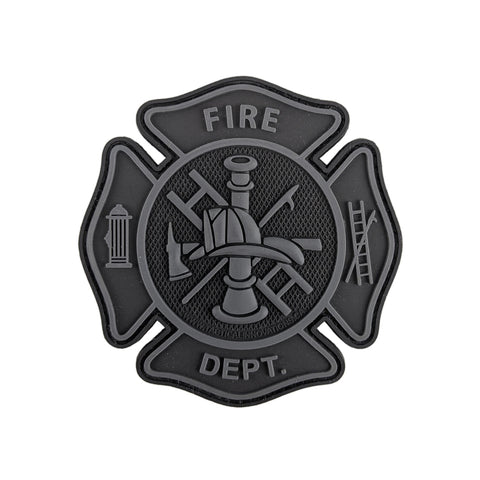FIRE Department Black & Grey 3"x3"