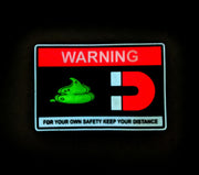 Warning Magnet (Glow-in-the-dark) - 2" x 3"
