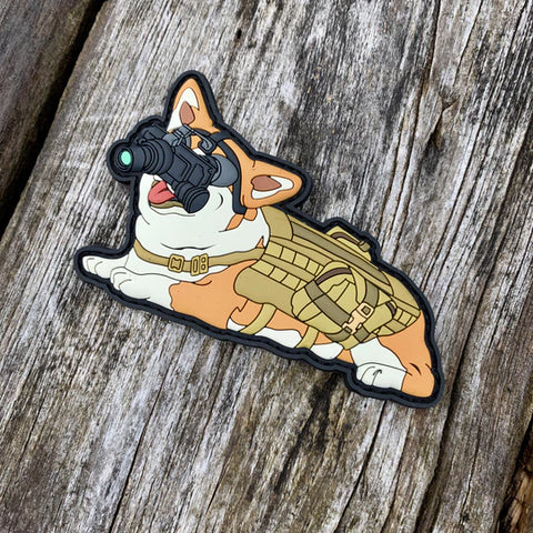 PATRIOT PETS - CHARLES THE TACTICAL CORGI PATCH + STICKER